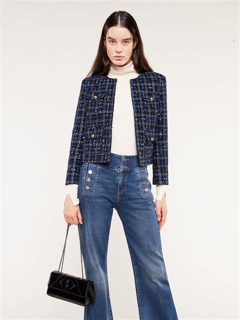 giacca in tweed motivi